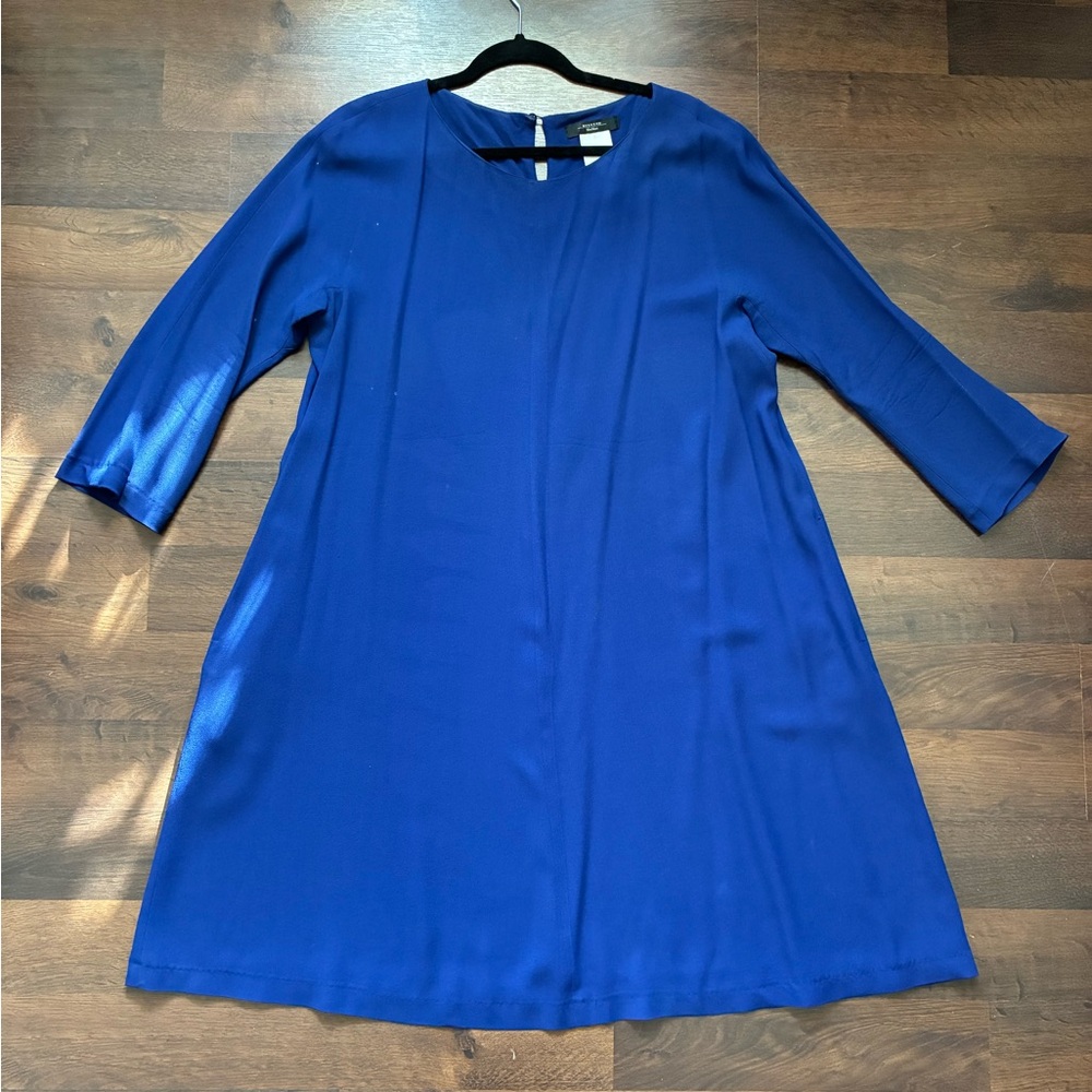 MaxMara Cobalt Blue Long-Sleeve A-Line Dress - size 14